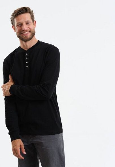 GARY MASH Henley Langarmshirt Kayville aus Biobaumwolle