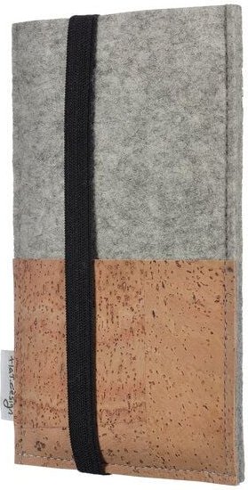 flat.design Handyhülle SINTRA natur für Huawei Mate-Serie - 100% Wollfilz - hellgrau - Filz Schutz Tasche