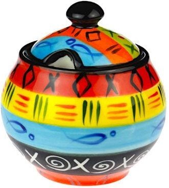 Kapula Candles Multicoloured Ethnic - Zuckerdose - Kapula Keramik