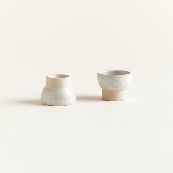 onomao Eierbecher aus Steinzeug 2-er Set | Kollektion KLASSIK