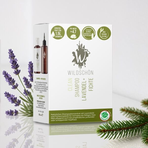 Wildschön Shampoo Konzentrat Lavendel + Fichte (150ml)