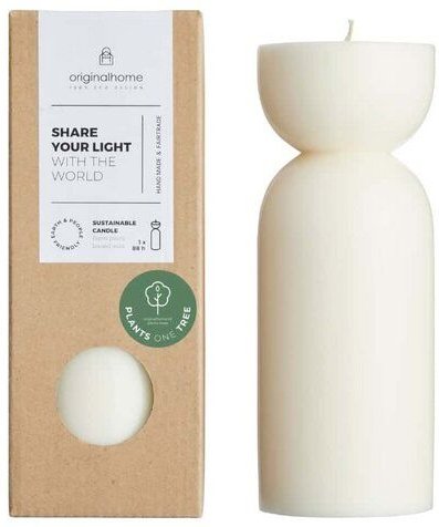 Originalhome Nachhaltiges Kerzengeschenk: Handgegossene vegane Designkerze - Organic M,
