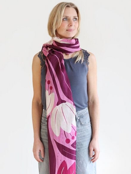 Thumbnail - Djian Schal aus 100% Bio-Baumwolle – Tulipa
