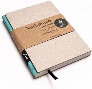 tyyp Nachhaltiges kleines Design-Notizbuch (Recyclingkarton) aus 100 % Recyclingpapier „BerlinBook“