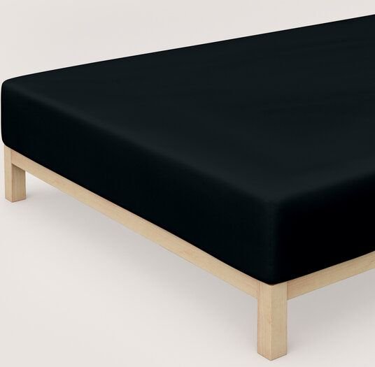 Schlafgut Boxspring Spannbettlaken Pure 95% Biobaumwolle, 5% Elasthan - Matratzenhöhe bis 40cm