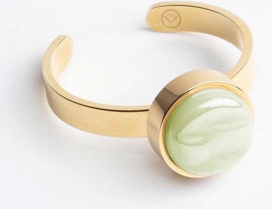 ALEXASCHA Größenverstellbarer Ring mit Stein | Goldring