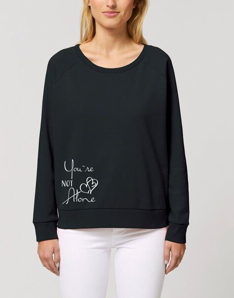 Human Family Weites Bio Damen Rundhals Sweatshirt "Dazzy - Not Alone" - in 4 Farben