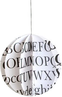 renna deluxe Weihnachtskugel Kugel mit Noten aus Papier Baumschmuck