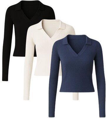 GORG 3er Set Damen Bluse – Bio-Baumwolle & superweiches Modal