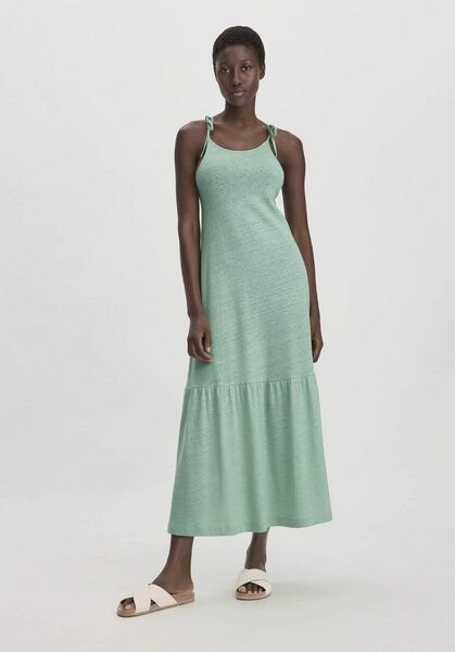 hessnatur Jersey Kleid Midi Relaxed aus reiner Bio-Baumwolle mit Leinen