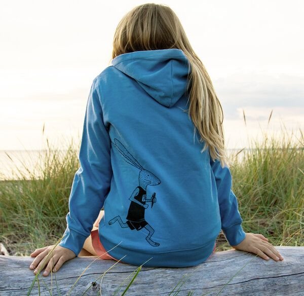 Cmig Kinder Hoodie Laufhase in blau
