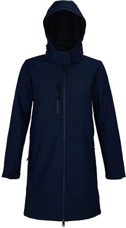 NEOBLU Softshell Damenmantel Lange Jacke mit abnehmbarer Kapuze Wasserdicht Fleece Innenfutter