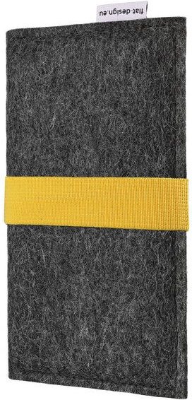 flat design by Mareike Kriesten Handyhülle AVEIRO für Samsung Galaxy A-Serie - VEGANer Filz - anthrazit