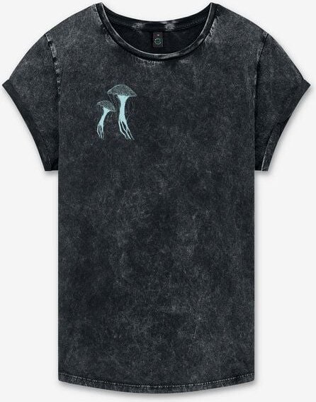 ilovemixtapes Quallen Rolled Sleeve Damen T-Shirt - Acid Black