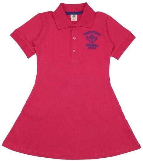 Kleinkinder Polokleid „Cabaret“ in Pink aus Bio-Baumwolle – Walkiddy