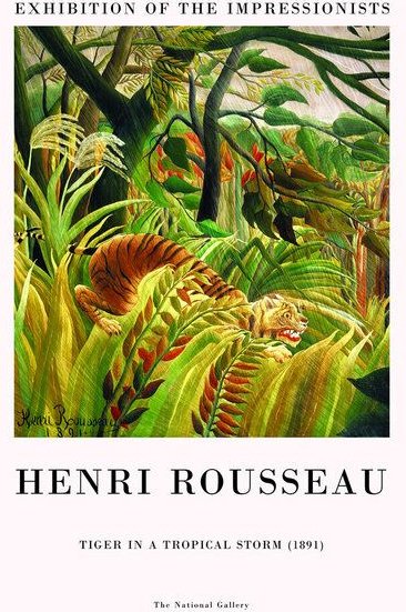 Photocircle Poster / Leinwandbild - Henri Rousseau: Tiger in einem tropischen Sturm - Ausstellungsposter