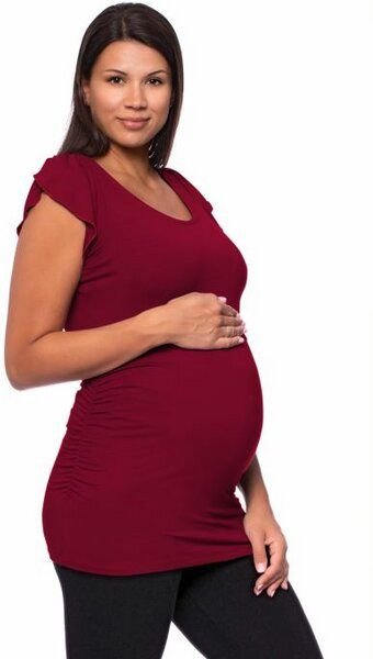 Milchshake 102 BASIC Umstands- und Stillshirt seitlich gerafft mit Schmetterlingsärmeln