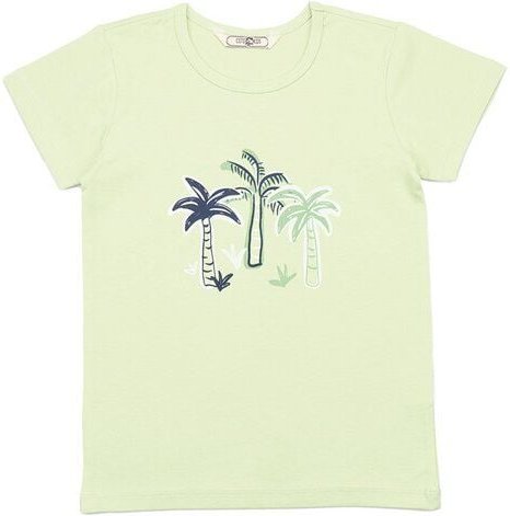 Cotokids Kinder T-Shirt Baumwolle, Hellgrün, Palmen-Motiv, Walkiddy