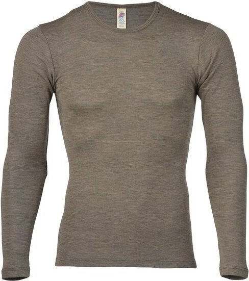Engel natur Herren Unterhemd Langarm Bio-Schurwolle/Seide