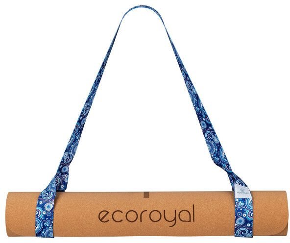 Ecoroyal Yogamatte Kork I Korkmatte mit Yogagurt/Tragegurt - 183 x 61 x 0,4 cm