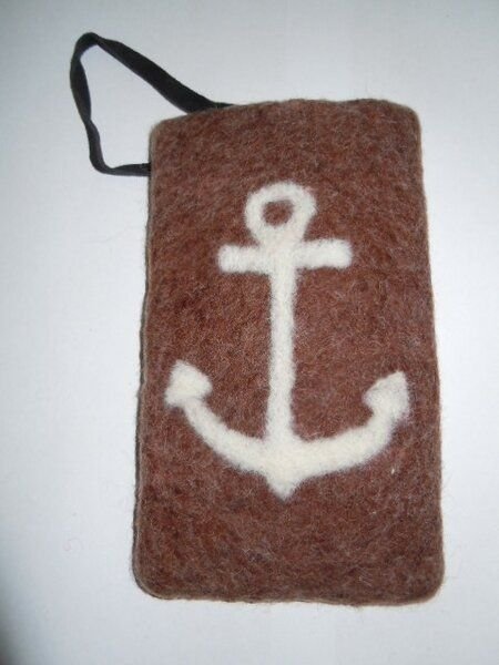 short'n'pietz Handgefilzte Handytasche für I-Phone 6 + aus 100% Schafswolle