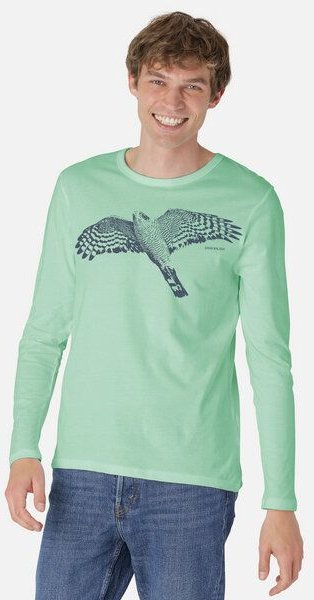 Peaces.bio - handbedruckte Biomode Bio-Herren-Langarmshirt "Sperber"