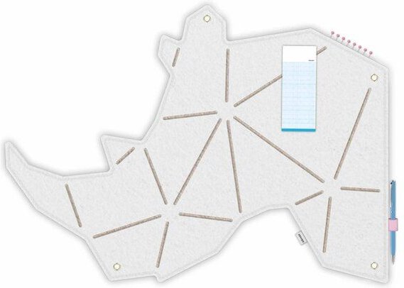 Thumbnail - Nashorn-Pinnwand zum Stecken & Pinnen für Kinderzimmer von RÅVARE (NAS)