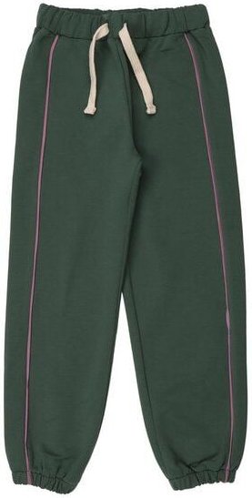 Kinder Jogger GOTS zertifiziert, Bio-Baumwolle, dunkelgrün, „Snowdrops“, weich, elastischer Bund – Walkiddy