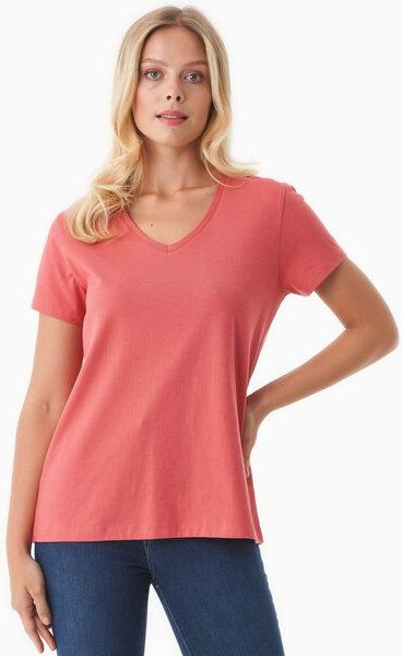 Thumbnail - ORGANICATION Damen Basic T-Shirt aus Bio-Baumwolle mit V-Ausschnitt