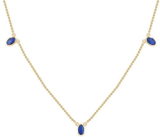 Eppi Goldene Kette mit drei blauen Opalen Juuso