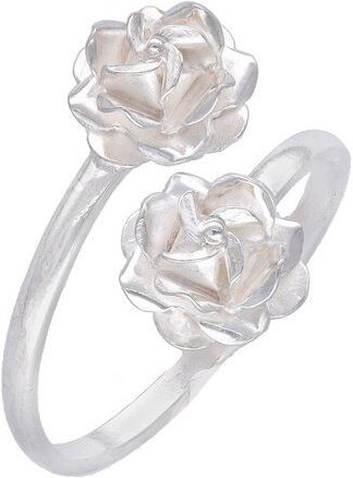 pakilia Silber Ring Mini Rosenblüte Fair-Trade und handmade