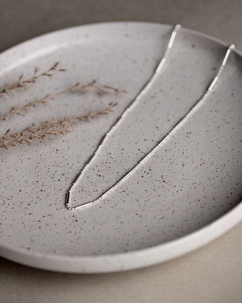 lille mus Kette 'Perlenstab' 925 Silber / vergoldet