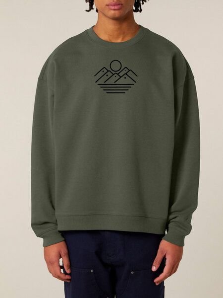 Human Family Bio Unisex oversize Sweatshirt - "Mountain Silhouette"