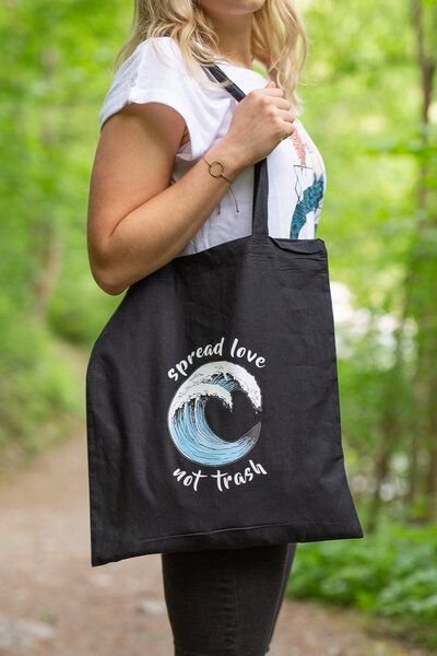 Zeachild Spread Love Not Trash Jutebeutel