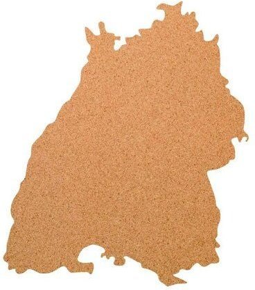 Kork-Deko Baden Württemberg als Pinnwand aus Kork XXL ca. 80x50 cm
