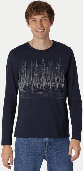 Peaces.bio - handbedruckte Biomode Herren Langarmshirt Woodland