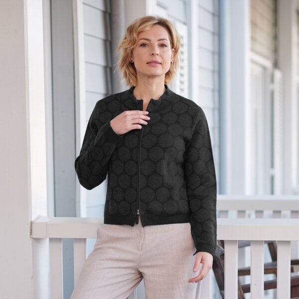 CON_STANT Zipper Strickjacke 100% Merinowolle (kbT)