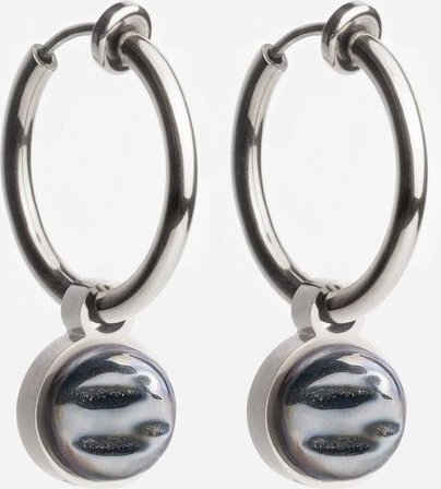 ALEXASCHA Silber Clip Creolen mit Anhänger | Mix & Match