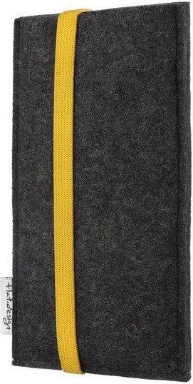 flat.design Handyhülle COIMBRA für Samsung Galaxy A-Serie - 100% Wollfilz - dunkelgrau