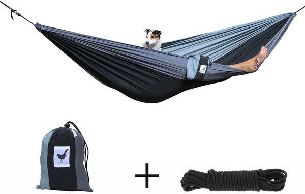 MoreThanHip single Reise-Hängematte Shades of grey