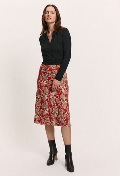 TRANQUILLO Midirock aus EcoVero Viskose (W25F150)