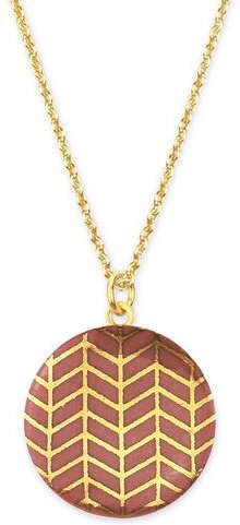 lille mus Halskette mit Porzellananhänger FISCHGRÄT Porzellanschmuck