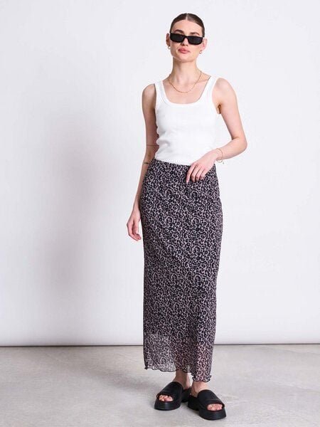 JAN N JUNE Damen Rock - Smuk Leo Print Skirt