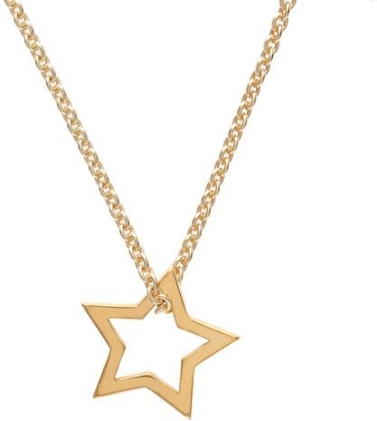 BELLYBIRD Jewellery Halskette - kleiner Stern, Sternanhänger, Silber/ Silber vergoldet