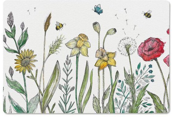 LIGARTI Holzbrettchen - Blumenwiese