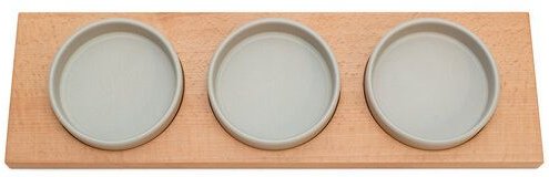 klotzaufklotz Servierschalen mit Holztablett