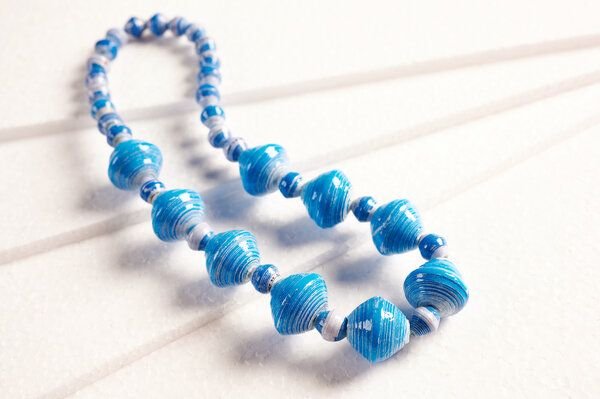 PEARLS OF AFRICA Afrikanische Halskette aus Papierperlen "MASSAI"