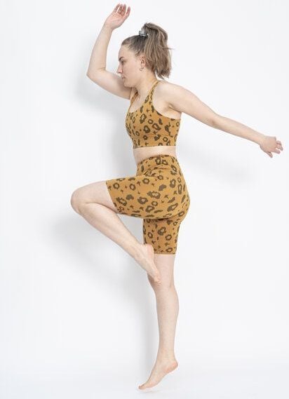 boochen Bike Shorts in Leopard Print