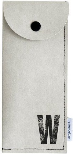 renna deluxe Stifteetui mit Monogramm, vegan, Federmäppchen, schwarz, braun, grau