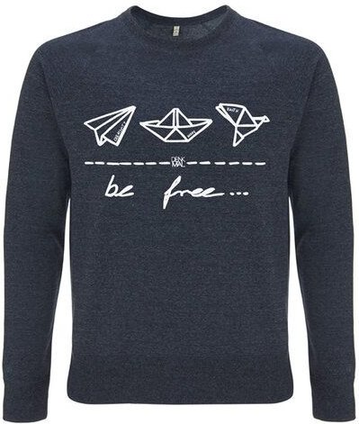 DENK.MAL Clothing be free – Unisex Sweatshirt “melange navy”